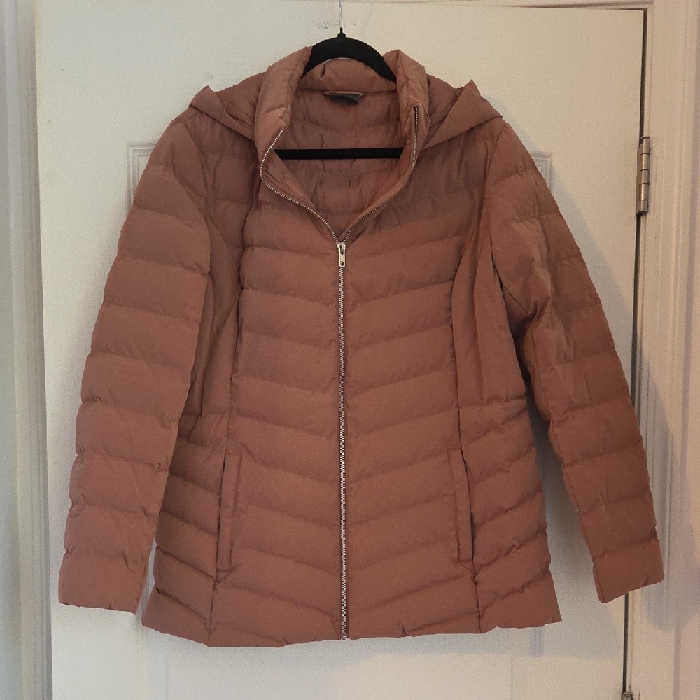 32 Degrees Women's Warm Puffer Jacket in Mauvey Brown.